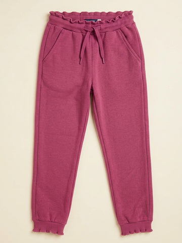 Mauve Frill Hem Trousers