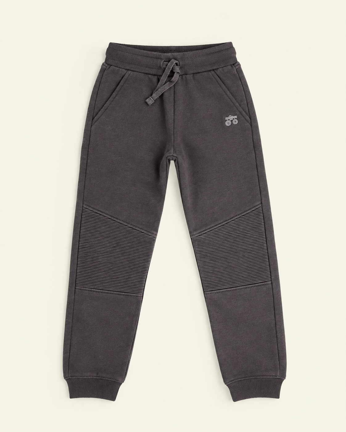 Charcoal Biker Ribbed Joggers