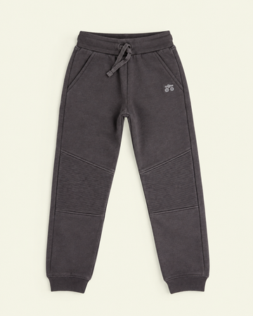 Charcoal Biker Ribbed Joggers