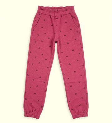 Berry Heart Pattern Trousers
