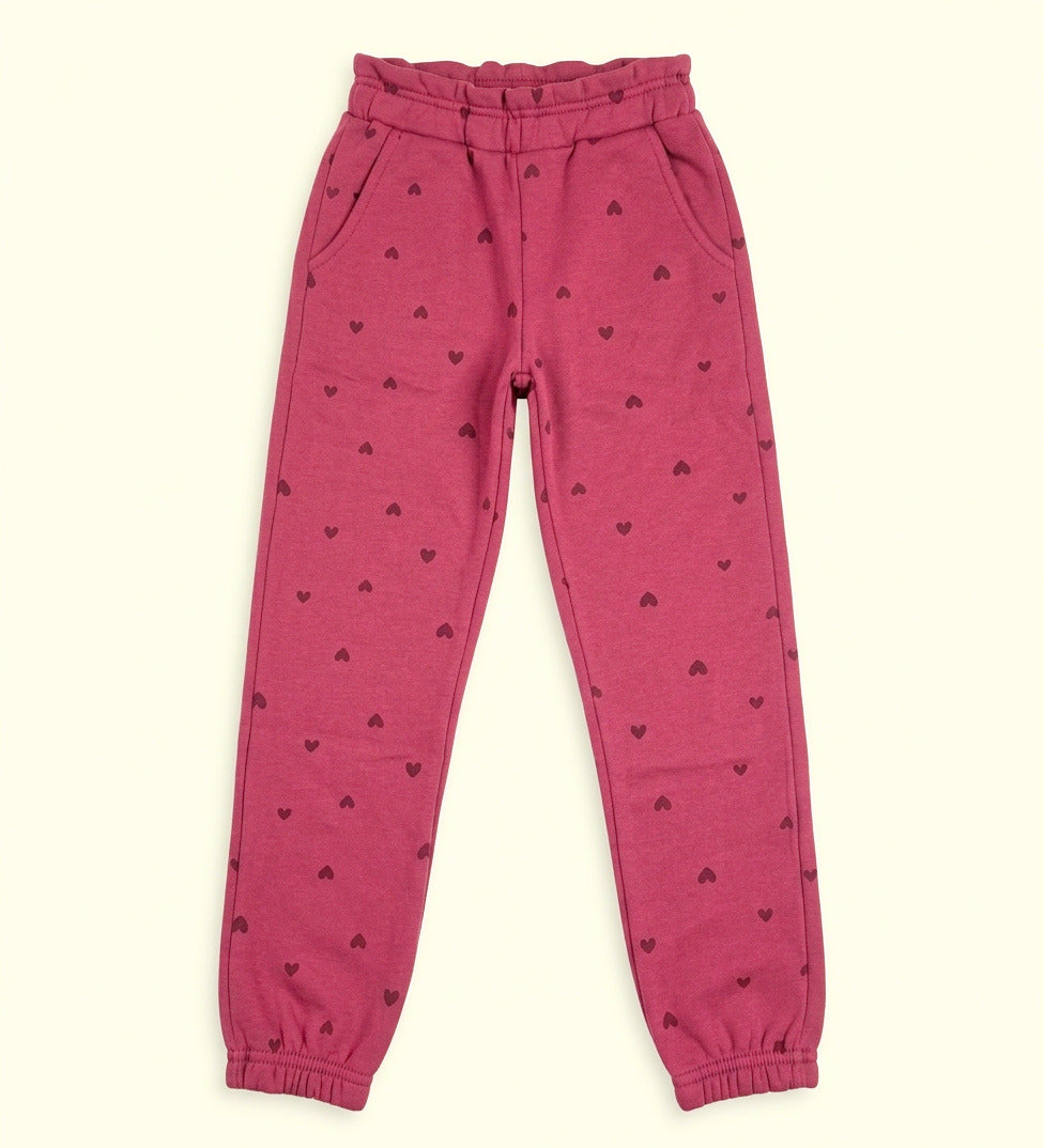 Berry Heart Pattern Trousers
