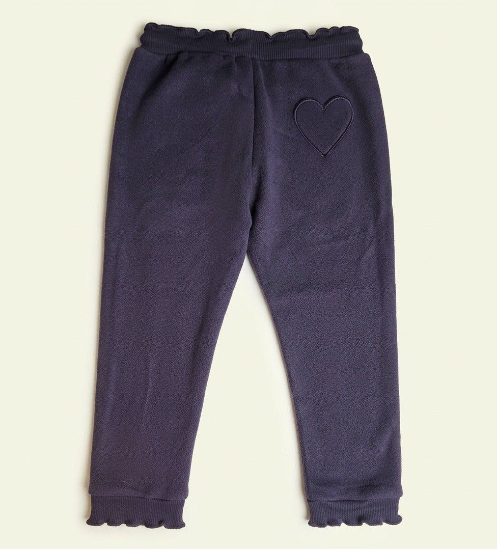 Dark Navy Frill Hem Trousers