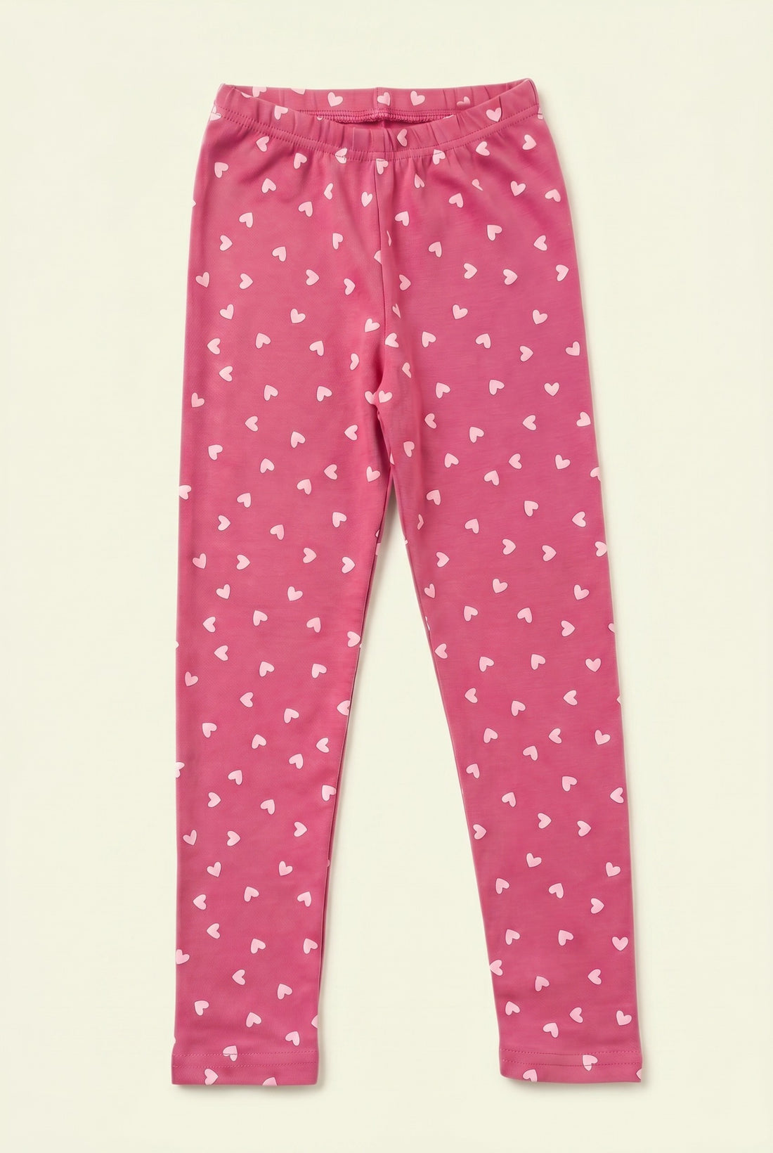 Heart printed and plain tights