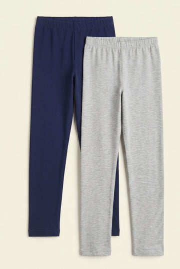 Navy and Grey Tights (Pack of 2)